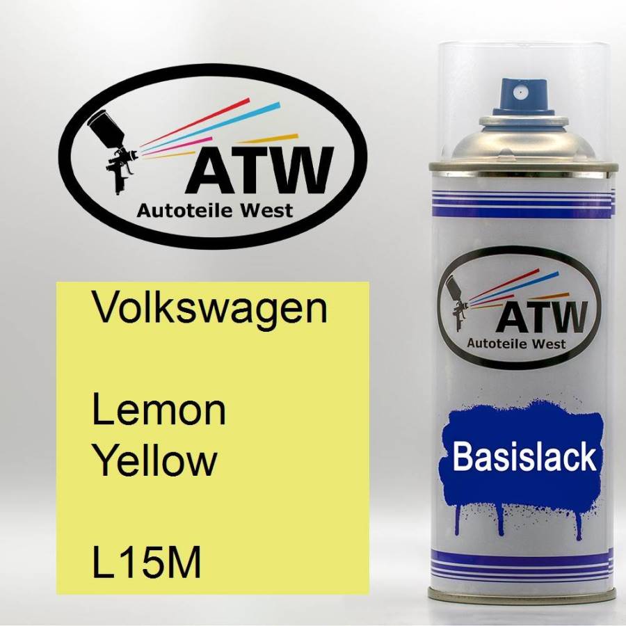 Volkswagen, Lemon Yellow, L15M: 400ml Sprühdose, von ATW Autoteile West.